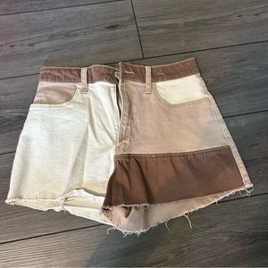 Hollister Patchwork Jean Shorts